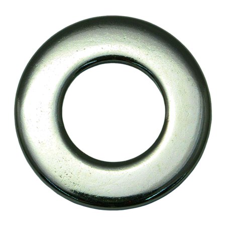 MIDWEST FASTENER Flat Washer, Fits Bolt Size 9/16" , Steel Chrome Plated Finish, 10 PK 74356